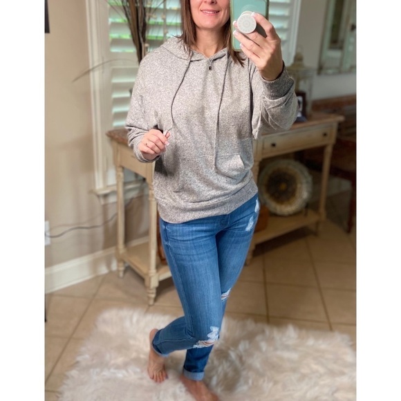 ⭐️Plush Drawstring Brushed Hacci Knit Hoodie 0919 - Picture 4 of 8